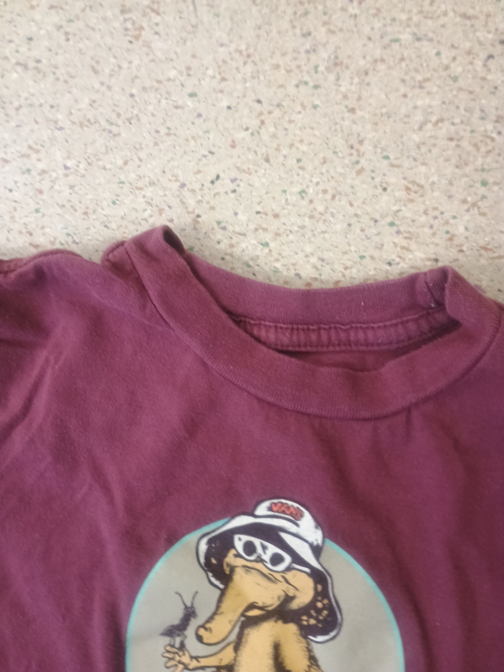 Vans Kids 2T Maroon Skate Antecater Mascot Graphic Tee Short Sleeve - Picture 7 of 9